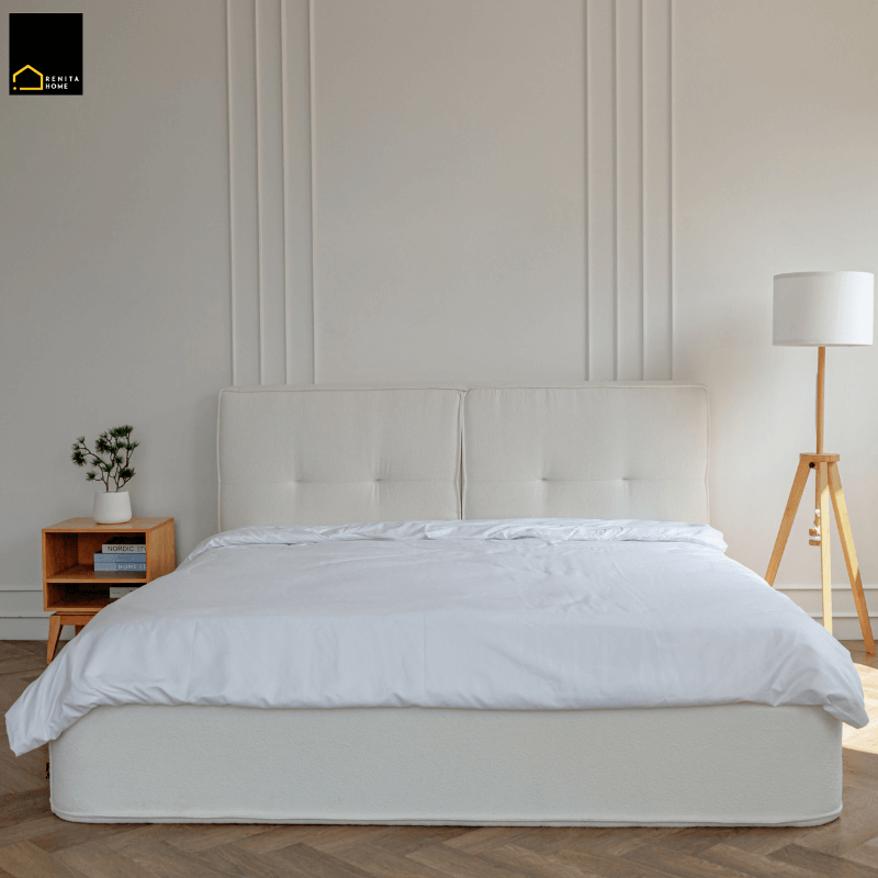 เตียงนอน 6 ฟุต RENITA HOME รุ่น Cleo สีครีม